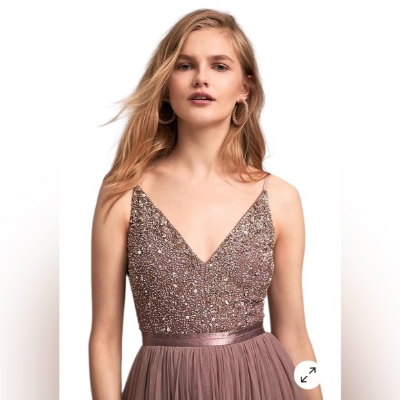 BHLDN - Avery Elegant Mauve Evening Gown Sz 10 - Picture 2 of 10